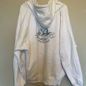 Brandy Melville Angels Sent Zip-Up Hoodie (Oversized)